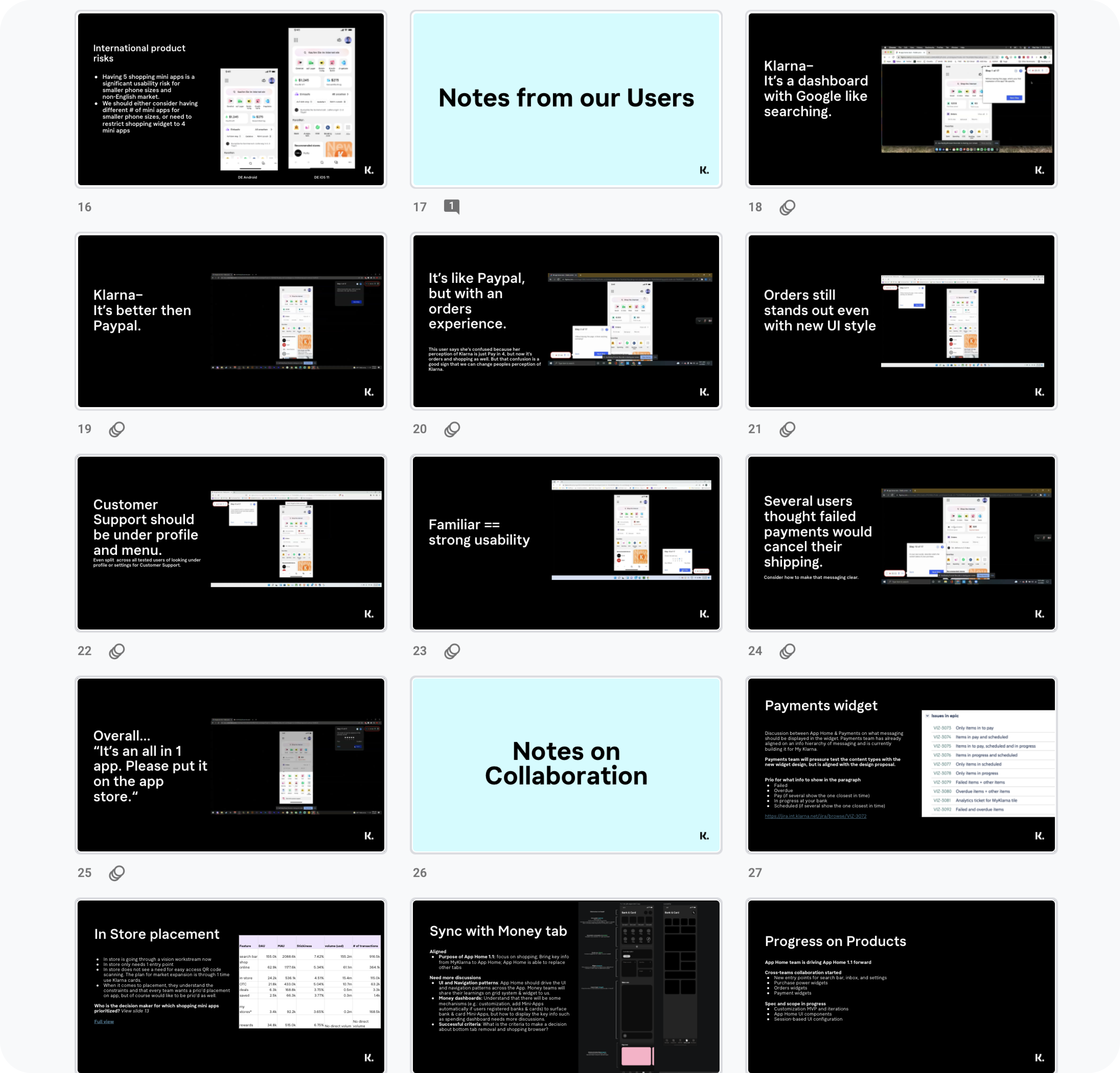 Weekly design sprint research